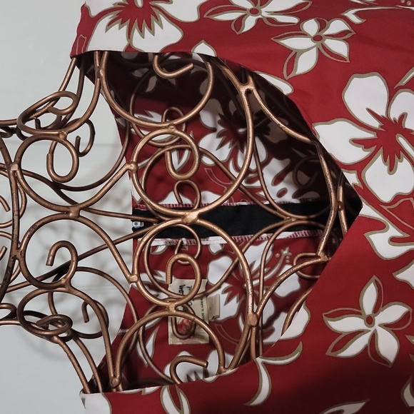 Hilo Hattie EUC Vintage Sleeveless Red and White Floral Dress Women's Size M - Picture 7 of 8